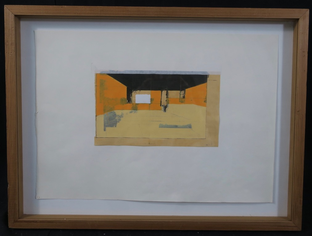 Mirjam Kuitenbrouwer: Collage en Acryl op papier, Zonder titel - Ingelijst kopen? Bied vanaf 20!