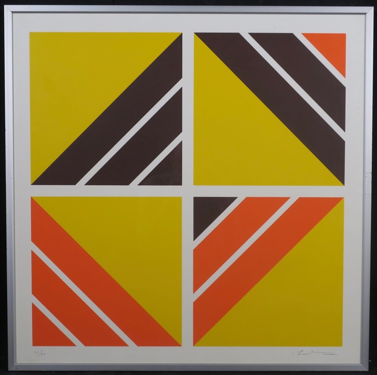 Cyril Lixenberg: Zeefdruk, Z.T. - Ingelijst verkocht voor € 70!