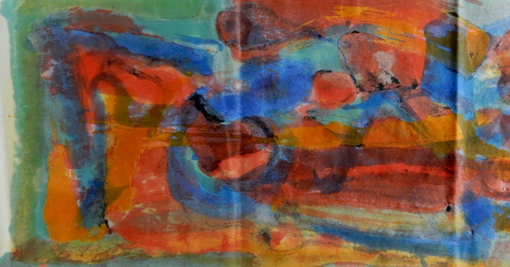 Ernst Vijlbrief (1934-2010) - Aquarel en inkt op papier 30x170 cm (groot!) kopen? Bied vanaf 1!