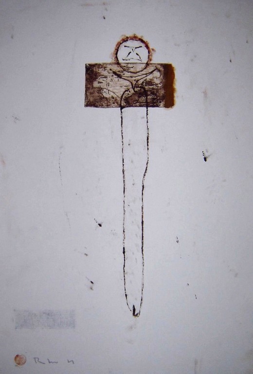 Staand figuur (ets en inkttekening) kopen? Bied vanaf 20!