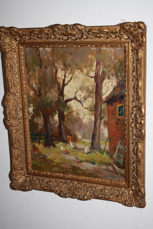 ARNOUT van GILST  - KIPPEN IN HET BOS verkocht voor € 130!