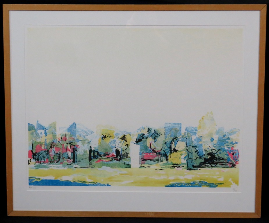 Wilfred Voet: Houtsnede, Zonder titel - Ingelijst kopen? Bied vanaf 35!