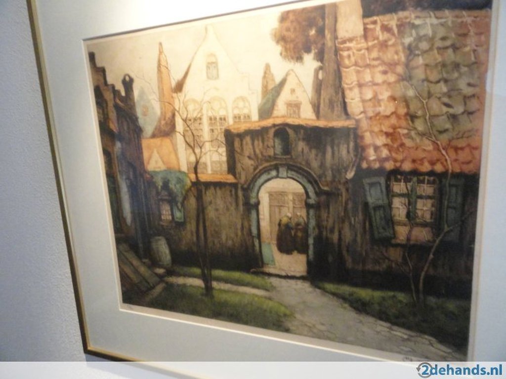 Alfred van Neste; ets L énclos kopen? Bied vanaf 30!