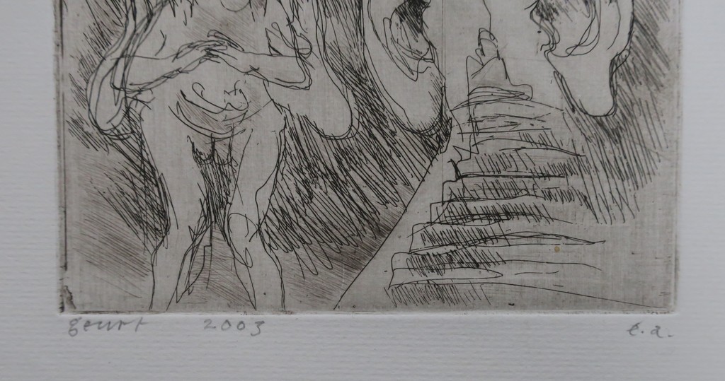 Geurt van Dijk: 2x Ets, Voorstellingen met naakte figuren kopen? Bied vanaf 35!