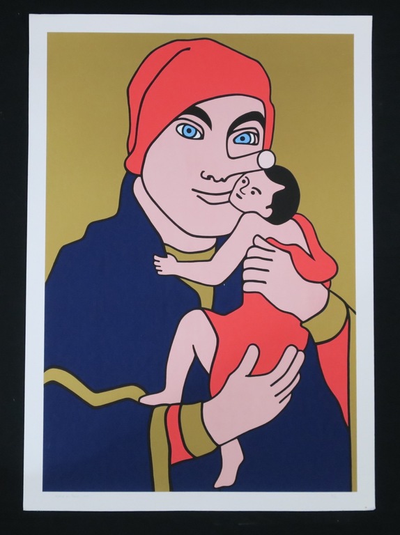 Wouter van Riessen: Zeefdruk, Pinocchio Madonna (groot) kopen? Bied vanaf 35!