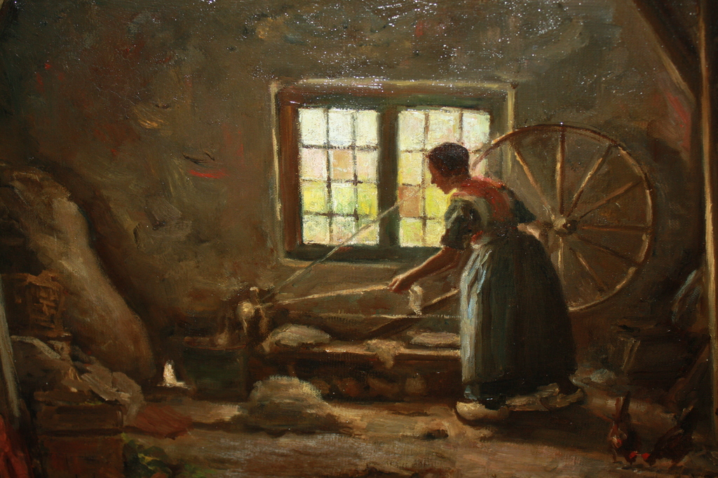 van WITTE EECHOUT - LARENSE VROUW AAN HET SPINNEN kopen? Bied vanaf 275!