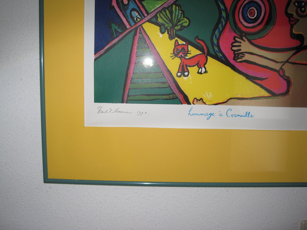 Paul Emile Daenen, gesigneerde zeefdruk, ingelijst, hommage a Corneille kopen? Bied vanaf 45!