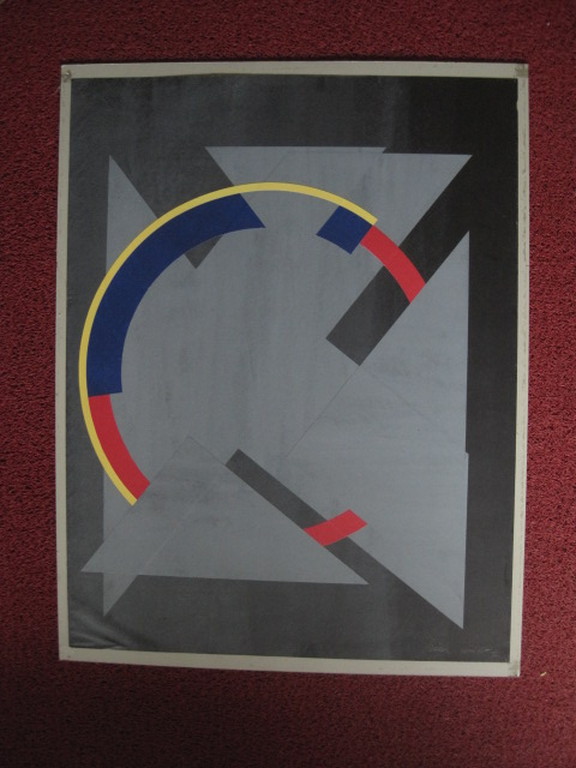 Unieke geometrische Collage "Verdeling v/e Cirkel" gesignerd Frits Vanen (1933)  kopen? Bied vanaf 1!