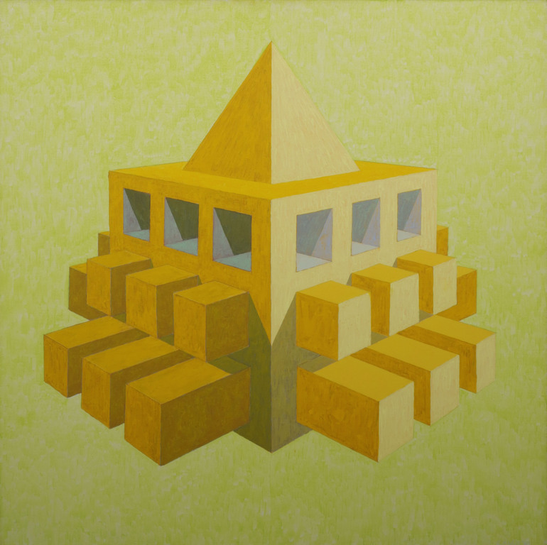 Corrie Kuijs: Acryl op doek, Constructie VIII - Ingelijst kopen? Bied vanaf 115!