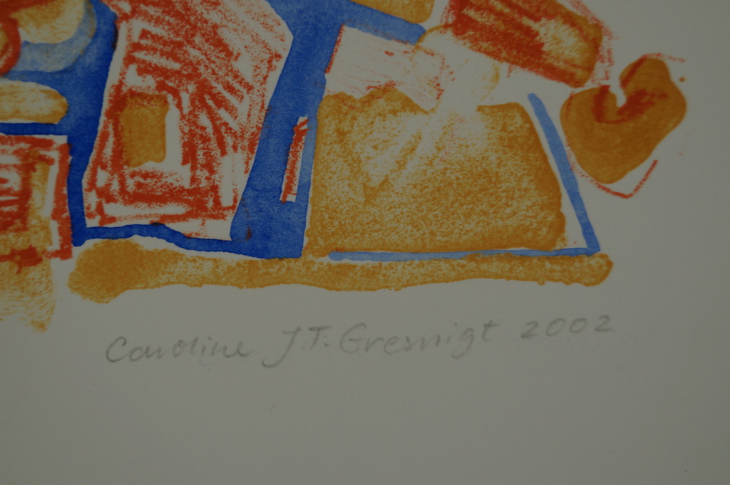 Caroline Gresnigt - gesigneerde litho - 2002 kopen? Bied vanaf 9!