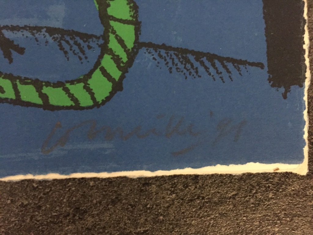 CORNEILLE  zeefdruk 1992 Kerst kaart Uniek CoBrA werkje ! kopen? Bied vanaf 1!