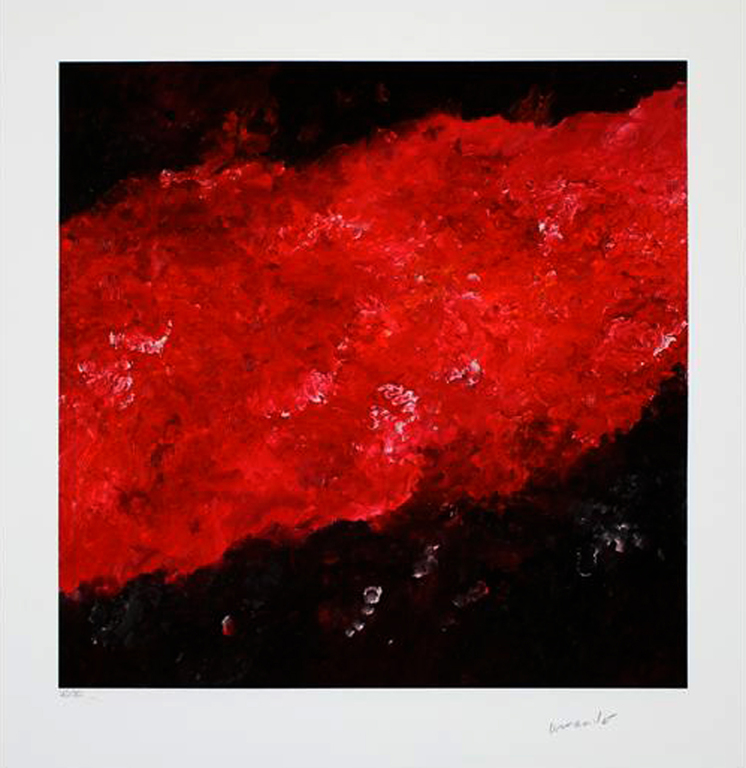 ## ARMANDO # Sublieme Giclee / " De Rode Wolk " verkocht voor € 115!