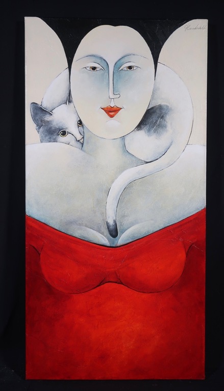 Carla Raadsveld: Acryl op doek, Happy kopen? Bied vanaf 200!