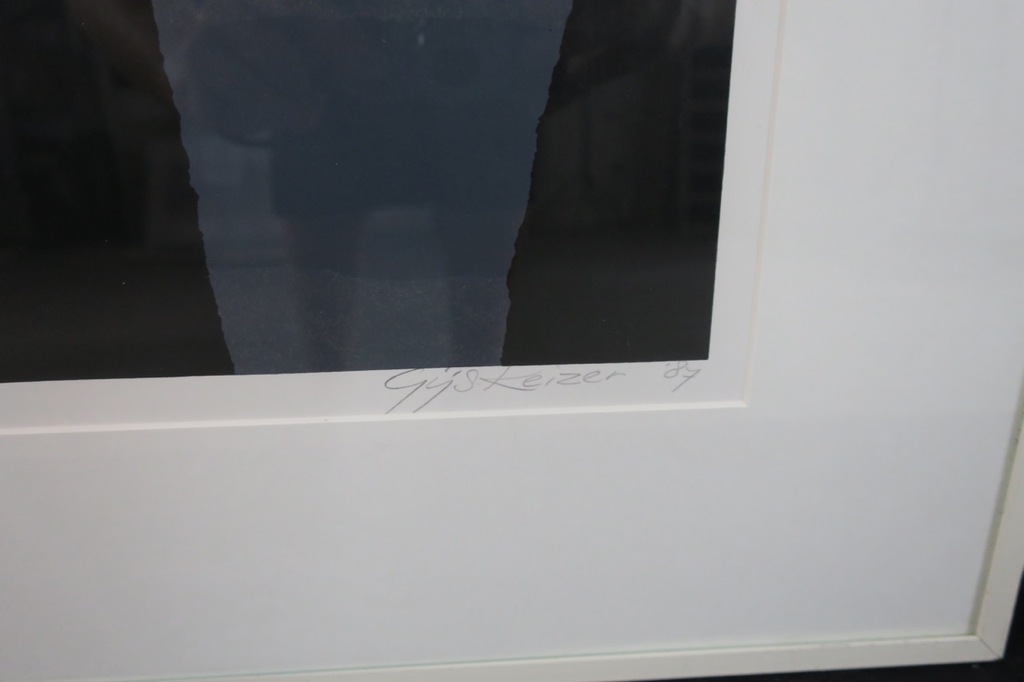 Gijs Keizer: Zeefdruk, Landschapscompositie - Ingelijst kopen? Bied vanaf 1!