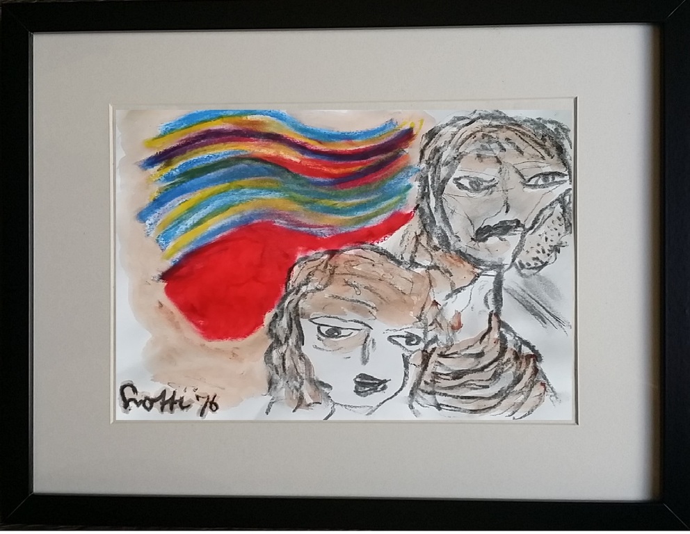 Lotti van der Gaag - pastel en houtskool op papier kopen? Bied vanaf 175!