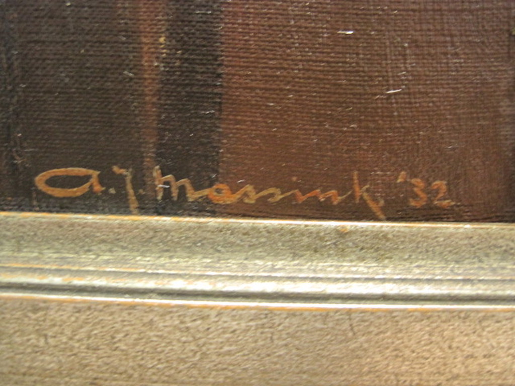 A.J.Massink 1892-1957 "stilleven lila rozen" olieverf gesigneerd 1932 kopen? Bied vanaf 1!