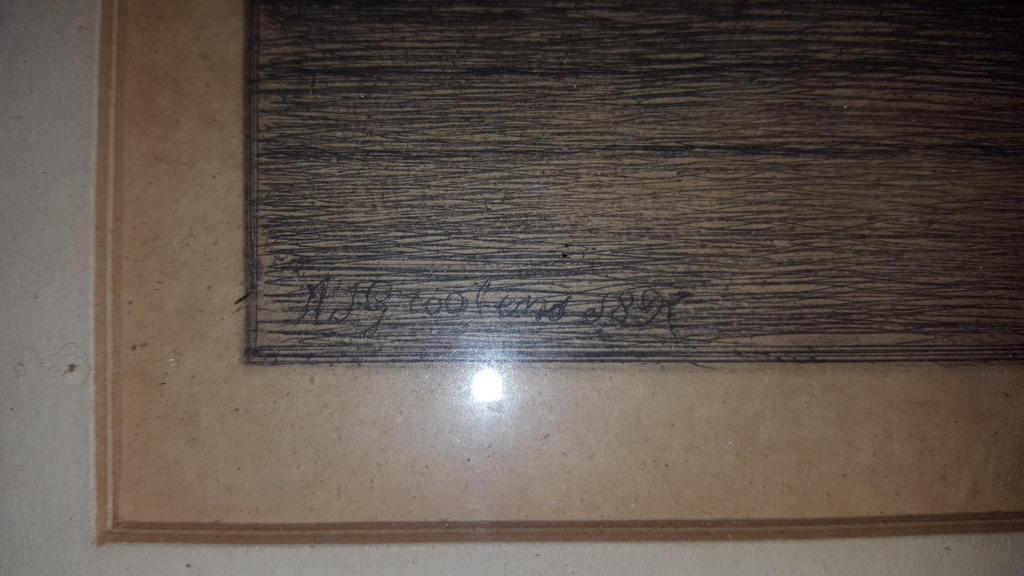 A.J. Grootens - ets van 1897, handgesigneerd kopen? Bied vanaf 1!