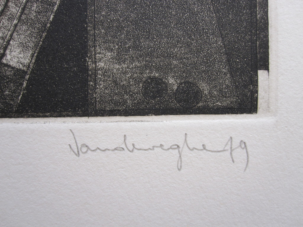 Jan Vandeweghe, burijngravure en aquatint, de vogel is gaan vliegen kopen? Bied vanaf 18!