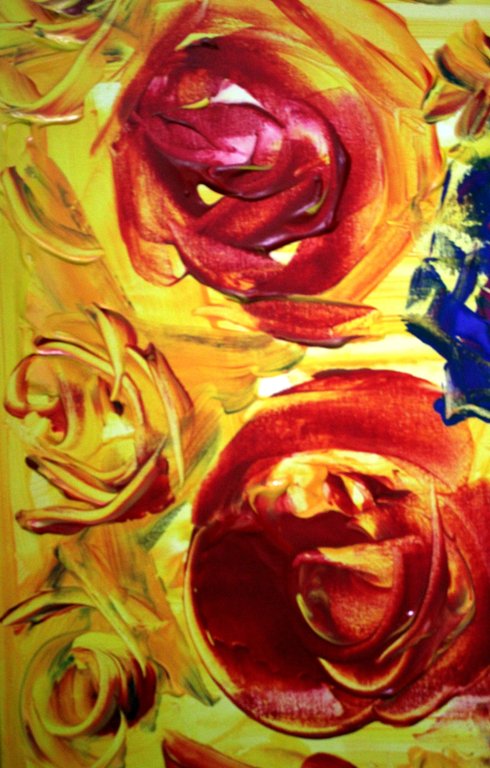 Elena Polyakova: Acrylverf , Kleurige rozen kopen? Bied vanaf 145!