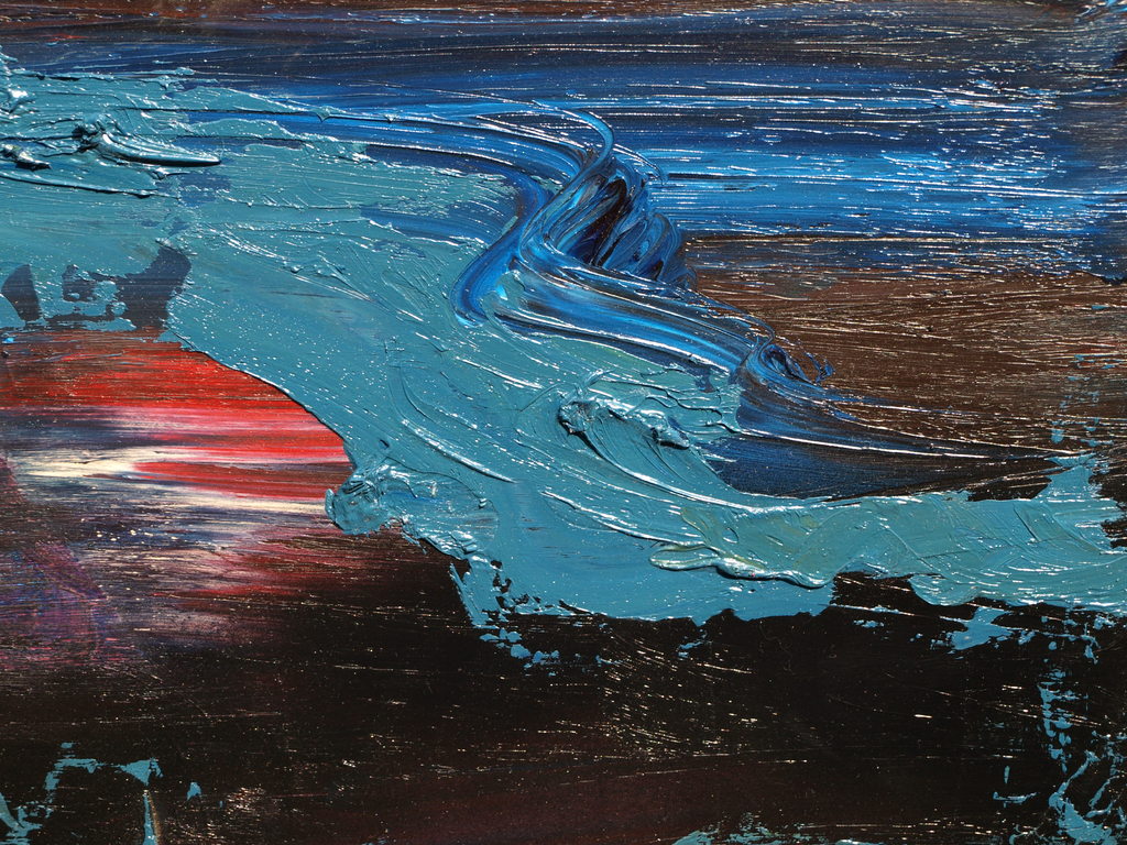 Onduidelijke signatuur  – Olieverf op paneel – Abstract - Gesigneerd - Groot kopen? Bied vanaf 1!