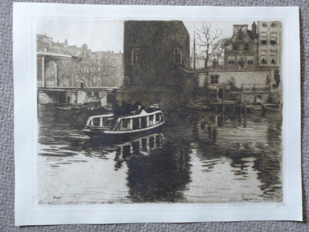 Willem Witsen - ets - De overhaal bij de Montelbaanstoren. kopen? Bied vanaf 225!