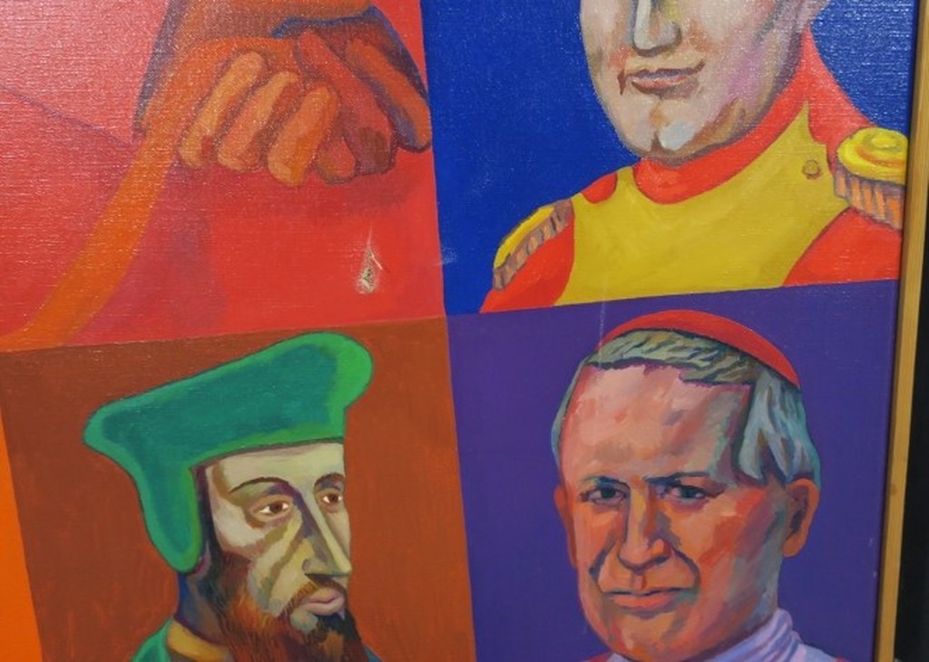 Jan van Holthe: Olieverf op doek, Machthebbers - Ingelijst (Zeer groot!) kopen? Bied vanaf 250!