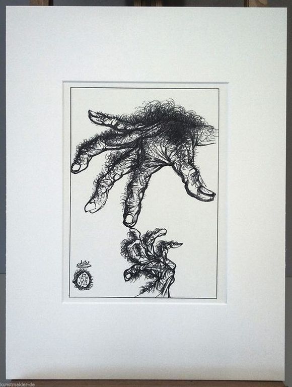 Salvador Dali - The Hairy Hand - Lithografie - Oplage 2500 ex. - 1944 kopen? Bied vanaf 1!