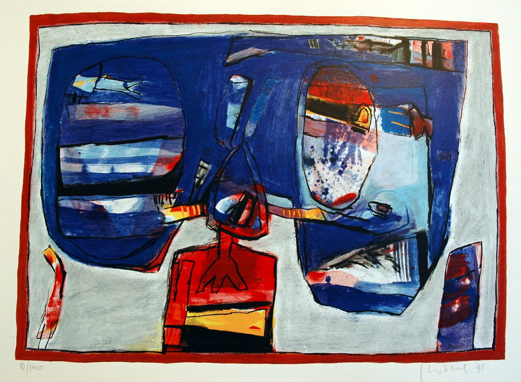 GEERT VRIJDAG   Zeefdruk   ABSTRACT II   Handgesigneerd kopen? Bied vanaf 65!