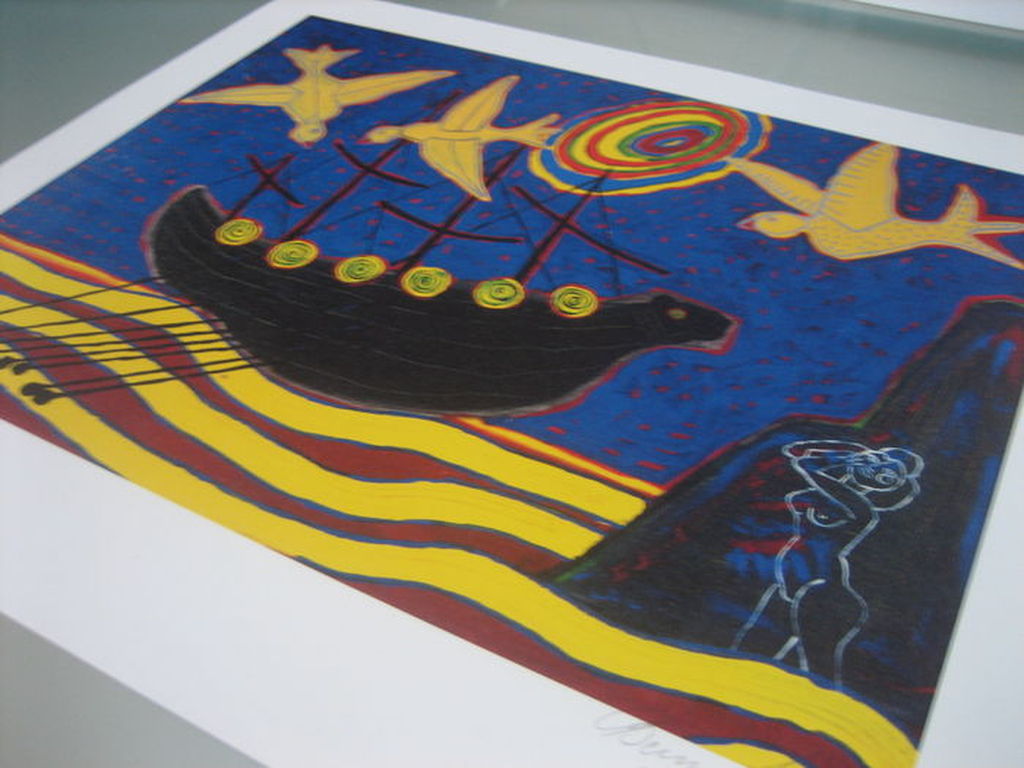 Benno Arzt - Vikings - Zeefdruk - Handgesigneerd - Oplage: 500 kopen? Bied vanaf 1!