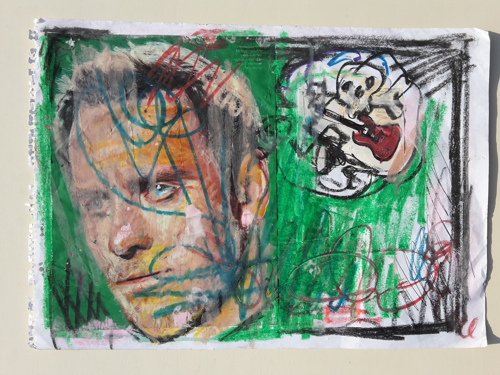 Peter Klashorst - 5 collages/gemengde techniek op papier - gesigneerd kopen? Bied vanaf 1!