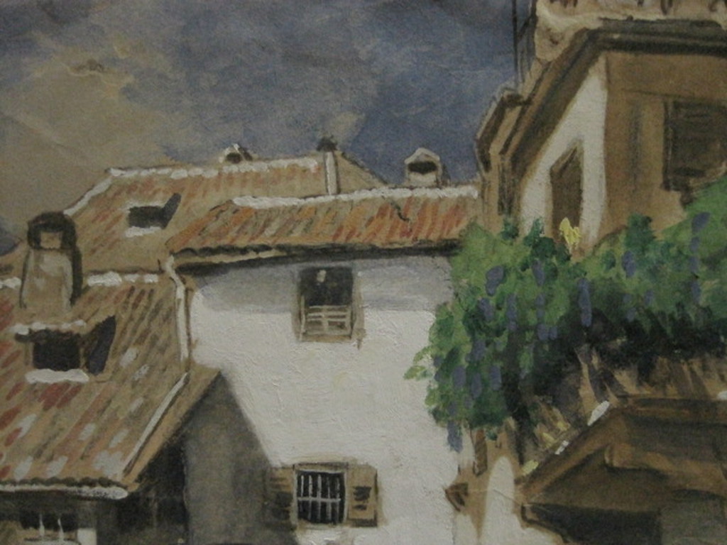 prachtig oud (omstreeks 1900)  pastel/papier "vrouw onder poort" gesigneerd l.o. kopen? Bied vanaf 1!