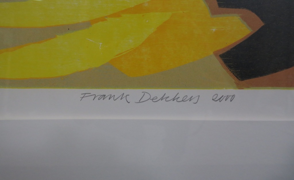 Frank Dekkers: Zeefdruk, Z.T. - Ingelijst kopen? Bied vanaf 35!