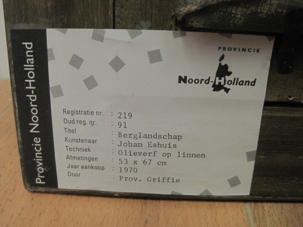 Joh. Eshuis 1904-1971 - "Paard en wagen in landschap" olieverf ca. 1940 kopen? Bied vanaf 1!