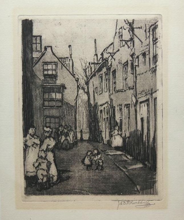 J.B Kerkhoff ets een straatje in Rotterdam. verkocht voor € 45!