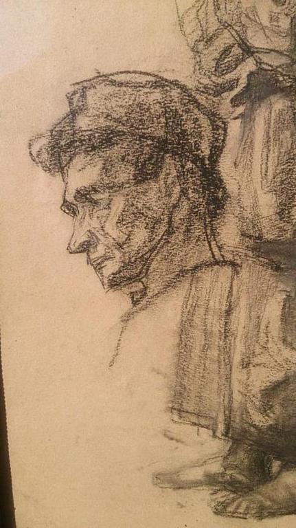 Frederika Henriëtte BROEKSMIT  - Mensen uit Katwijk- Houtskool tekening. kopen? Bied vanaf 75!