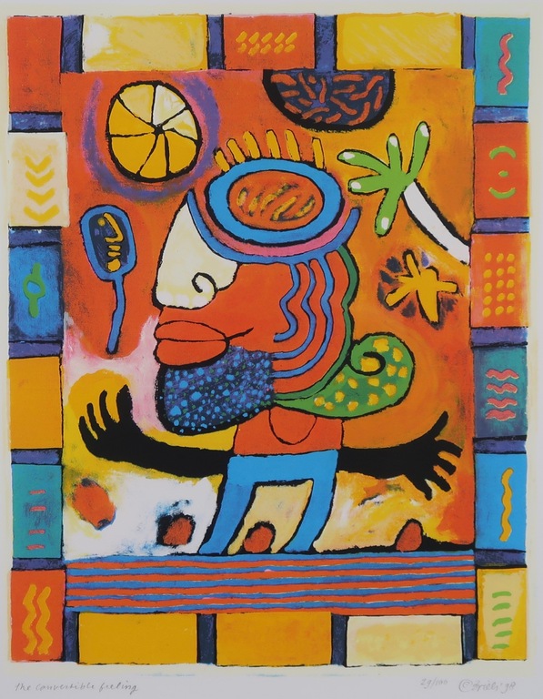 Clemens Briels: Zeefdruk, The convertible feeling - Ingelijst kopen? Bied vanaf 100!