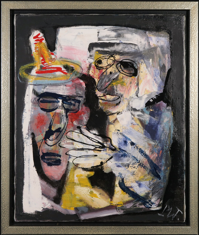 Martin van Wordragen: Olieverf op doek, Moeder met kater - Ingelijst verkocht voor € 650!