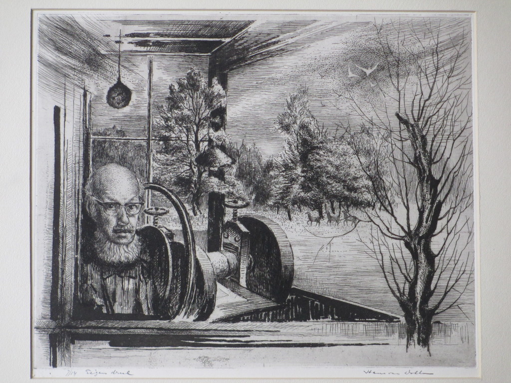 Hans van Dokkum, Zelfportret 'Binnen en Buiten', Ets 1974 kopen? Bied vanaf 30!