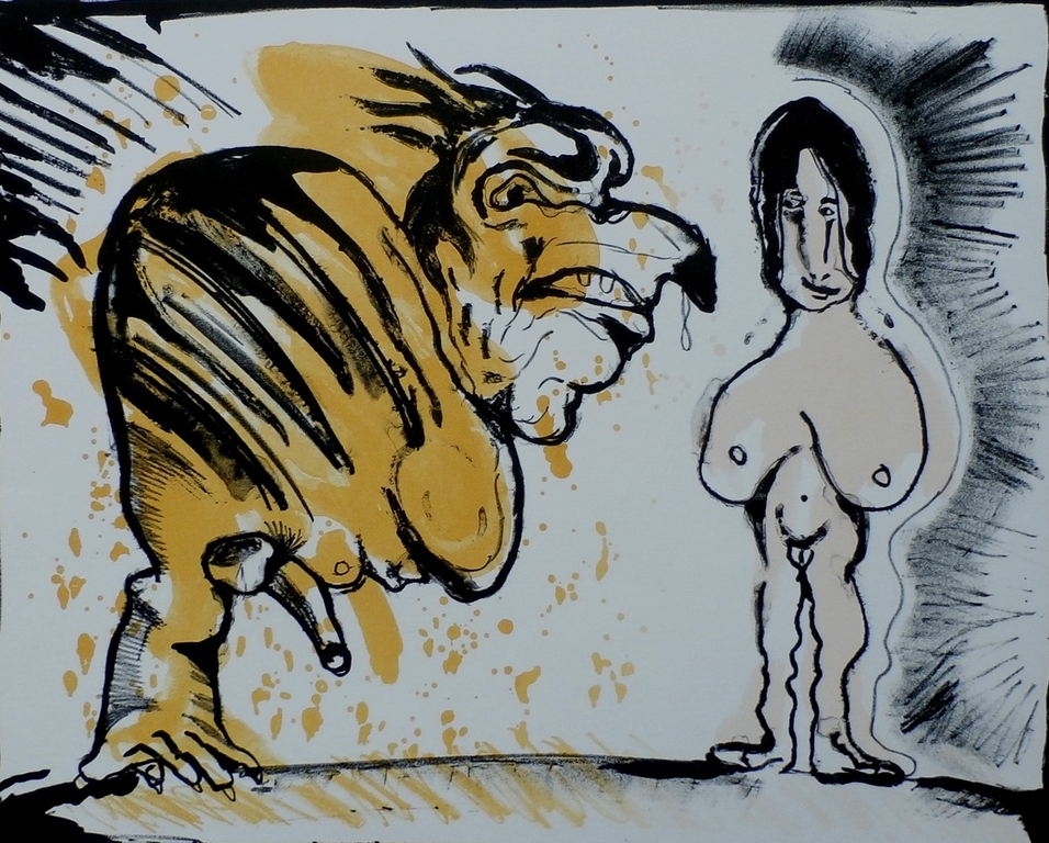 Lucebert, kleurenlitho, handgesigneerd, 1987 kopen? Bied vanaf 275!