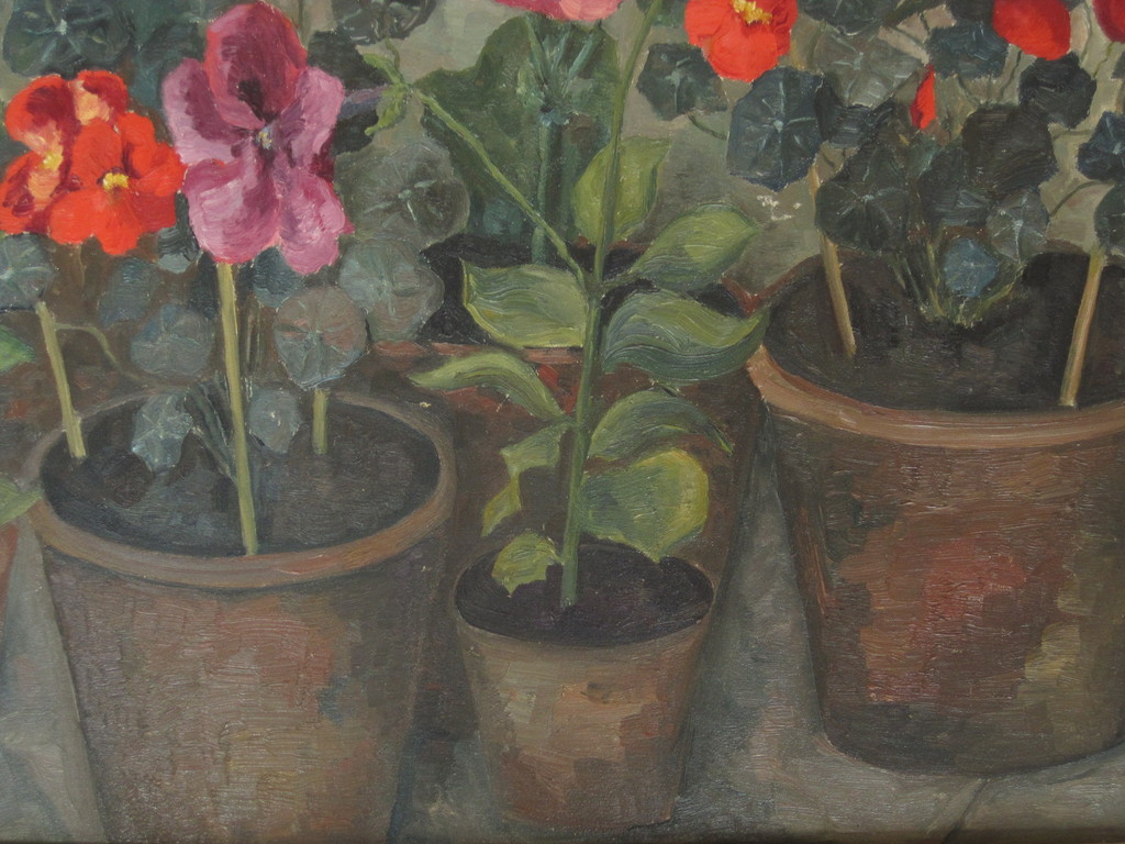 GROOT Nieuwe Zakelijkheid olievrf "stilleven kamerplanten" Willy Fleur 1888-1967 kopen? Bied vanaf 1!