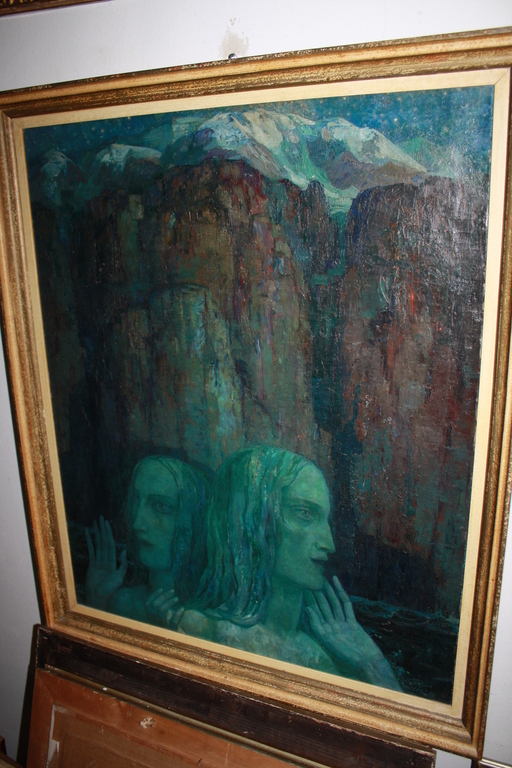 Henri van de Velde - 2 VROUWEN IN DE BERGEN verkocht voor € 295!