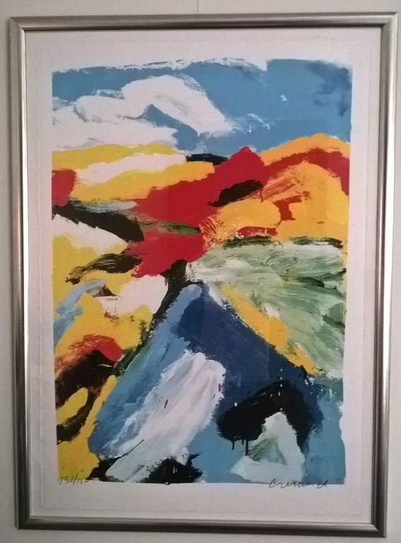 Jan Cremer - Blue Mountain Blue en Red Mountain red - 2 gesigneerde zeefdrukken  kopen? Bied vanaf 775!