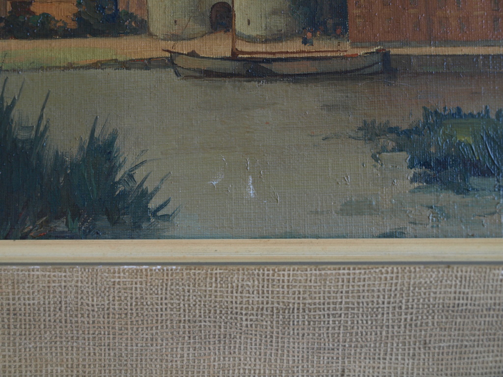 Albert Vinke : Olieverf op doek – Kampen in Overijssel – ingelijst 36 x 44 cm kopen? Bied vanaf 1!