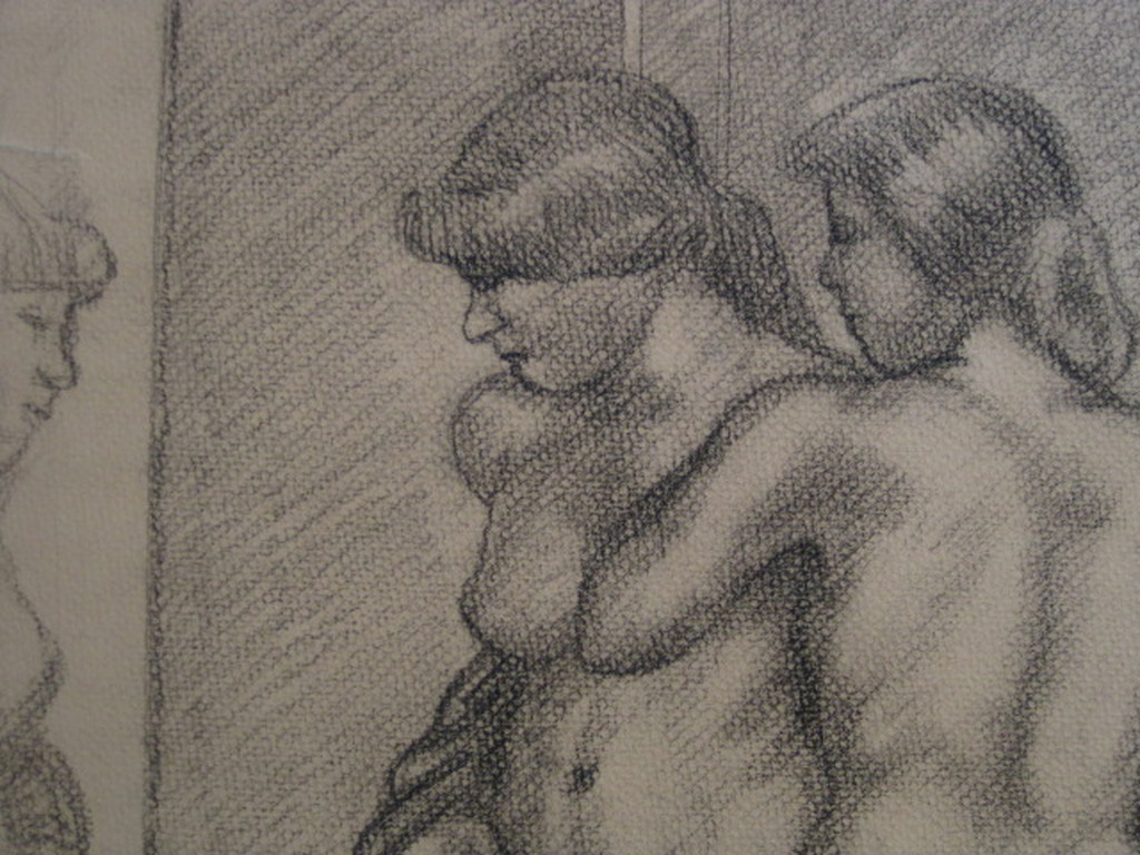 Interessante grote houtskooltekening "in het boudoir" gesigneerd Philip 85 kopen? Bied vanaf 1!