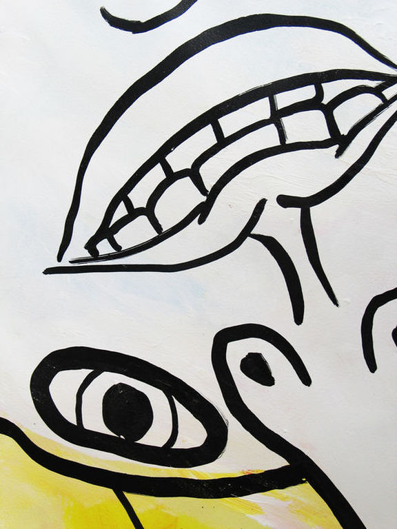 KAMAGURKA schilderij op papier, gesigneerd, groot formaat kopen? Bied vanaf 490!