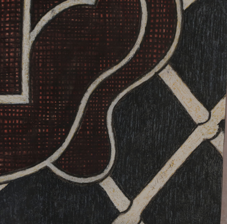 Stella Veldkamp: Gemengde techniek op papier, Kranen I - Ingelijst (Zeer groot) kopen? Bied vanaf 100!