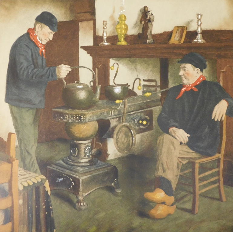 Lucien Van de Velde - Lucien van de Velde - Kleurenlitho - By the Stove kopen? Bied vanaf 1!