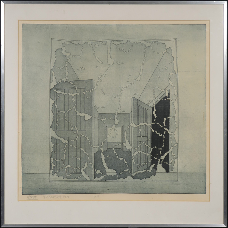 Ton van Os: Ets en aquatint, XXVI - Ingelijst verkocht voor € 35!