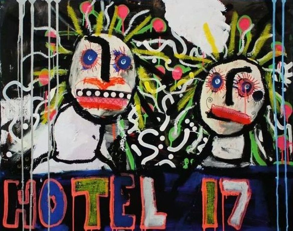 Paul Kostabi - "Hotel 17" - Giclee - Handgesigneerd - 2014 kopen? Bied vanaf 39!