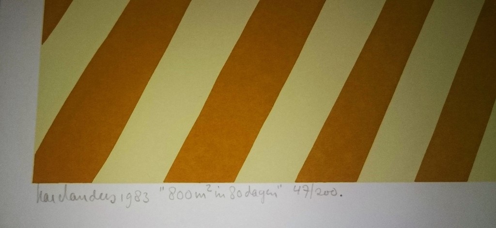 Har Sanders, zeefdruk, 800m2 in 80 dagen kopen? Bied vanaf 50!